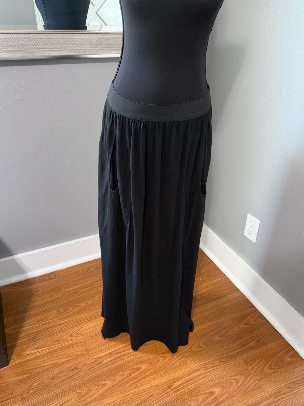 Peruvian Connection Pima Cotton Jersey Minimalist Capsule Boho Skirt Medium - Picture 2 of 10